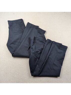 Bundle Lot x2 Dakota Pleated Work Dress Pants Workpro Series Blue Men Sz 34x30